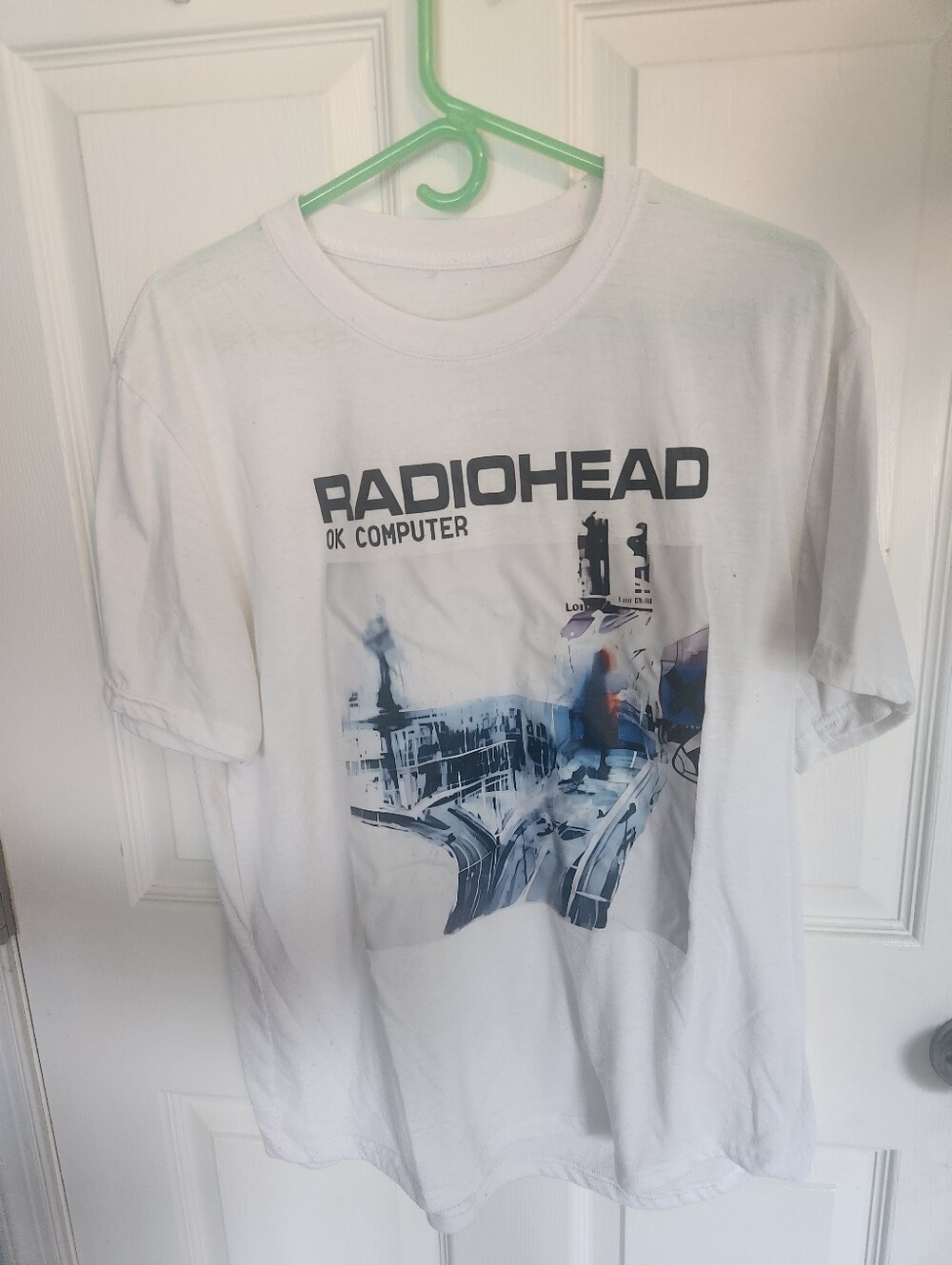 White Radio head print t-shirt